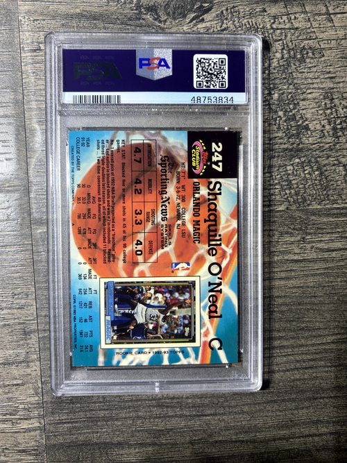 1992 Stadium Club Shaquille O'Neal PSA 7.51