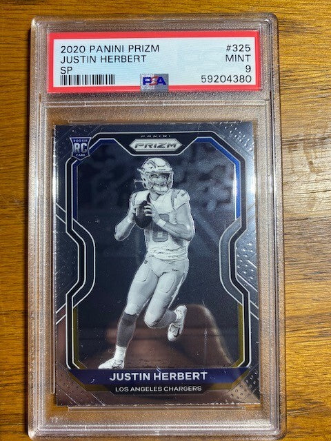2020 Panini Prizm Justin Herbert SP 325 PSA 90
