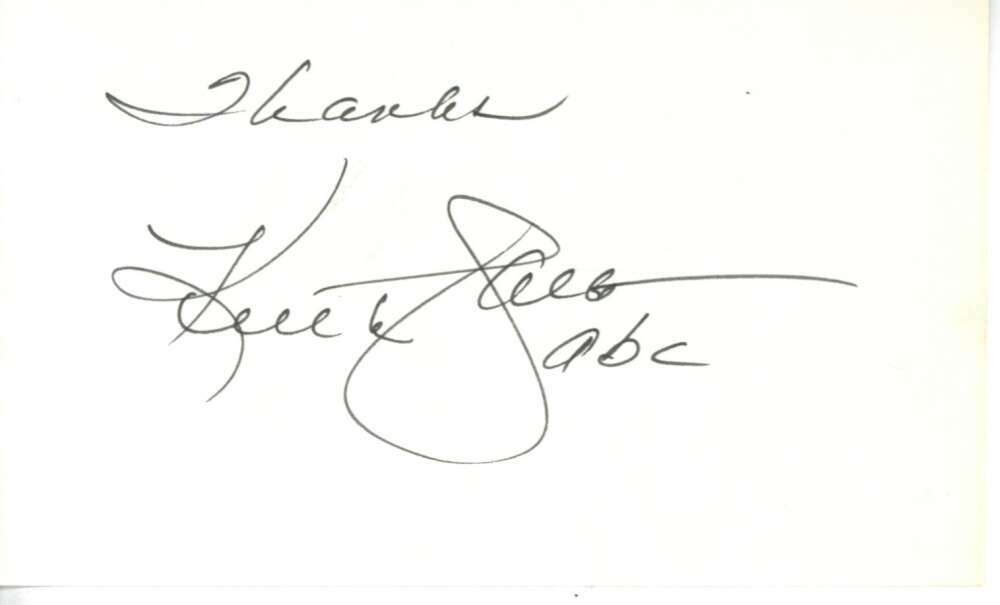 Keith Jackson Signed Autographed 3x5 Index Card ABC Beckett BAS 0