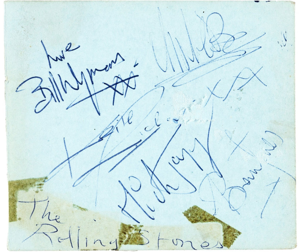 Rolling Stones Signed 4x5 Album Page Jagger Jones Richards +2 Beckett BAS LOA0