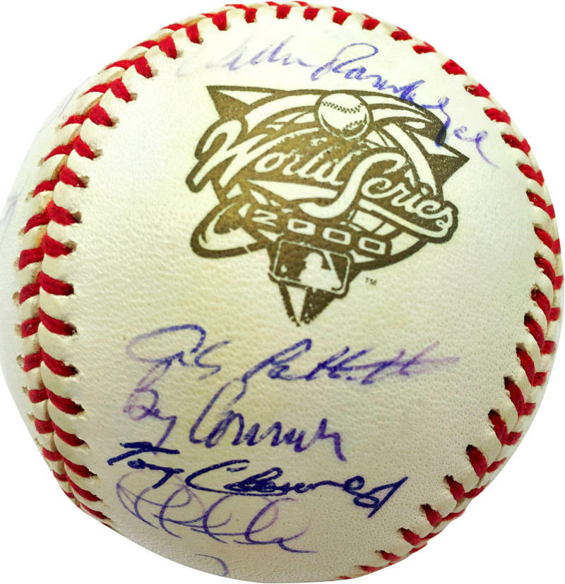 2000 Yankees Signed Autographed OML Baseball Jeter Steiner2