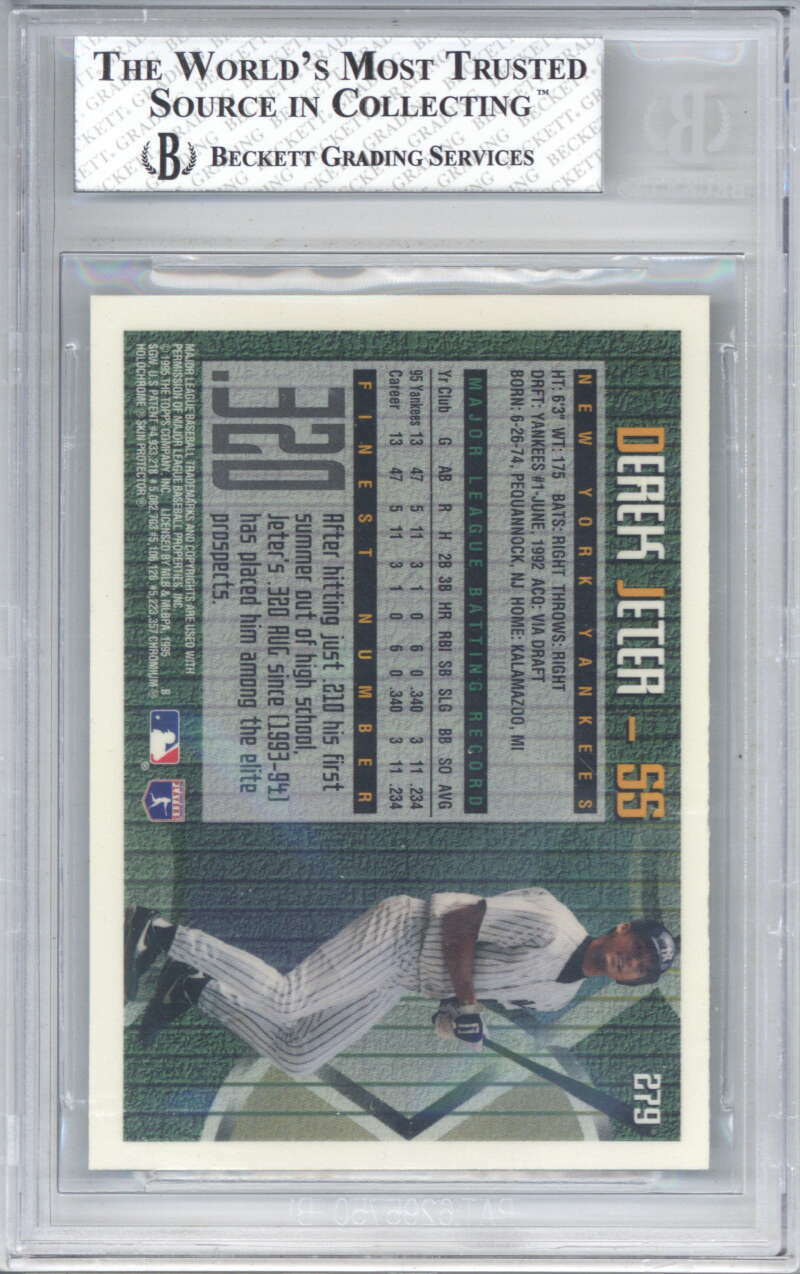 1995 Finest 279 Derek Jeter Beckett BGS 81