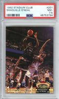 1992 Stadium Club 201 Shaquille O'Neal PSA 7.50