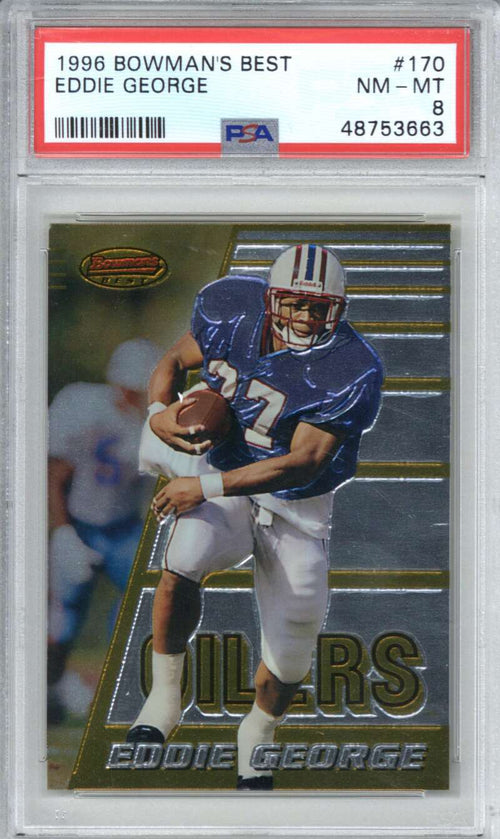 1996 Bowman's Best 170 Eddie George PSA 80