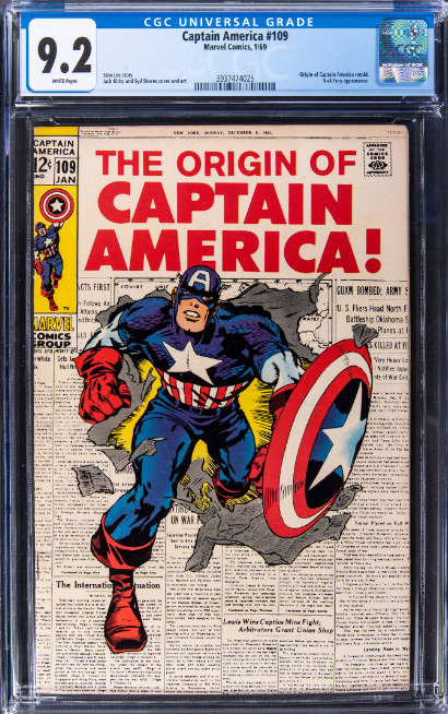 1969 Marvel Captain America #109 CGC 9.20
