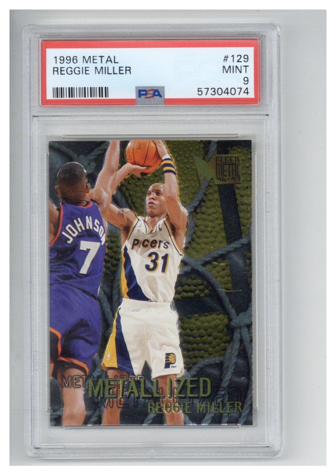 1996 Metal 129 Reggie Miller PSA 90