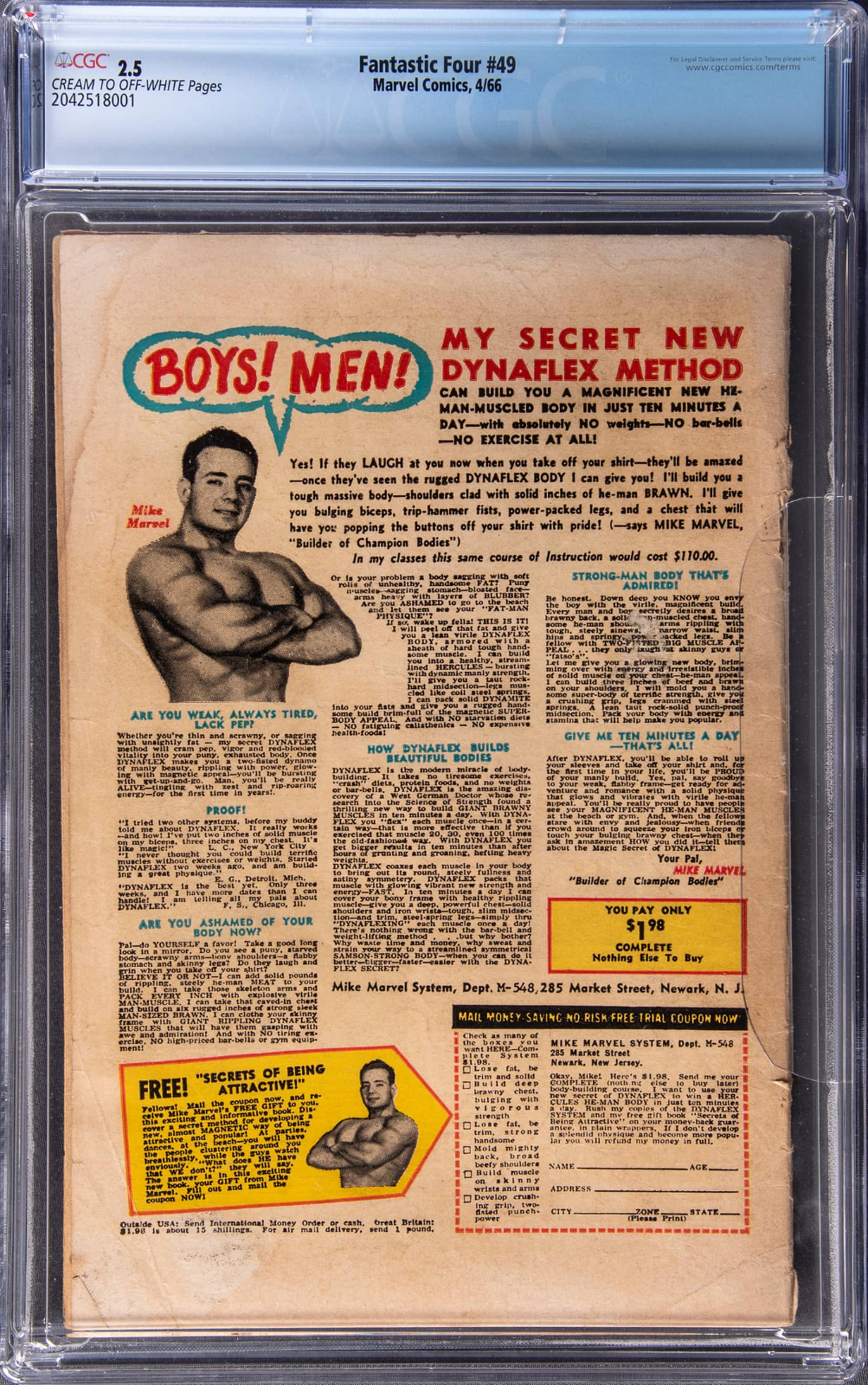 1966 Fantastic Four #49 Silver Surfer CGC 2.51