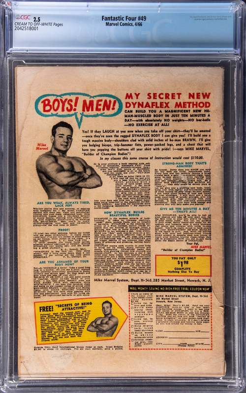 1966 Fantastic Four #49 Silver Surfer CGC 2.51