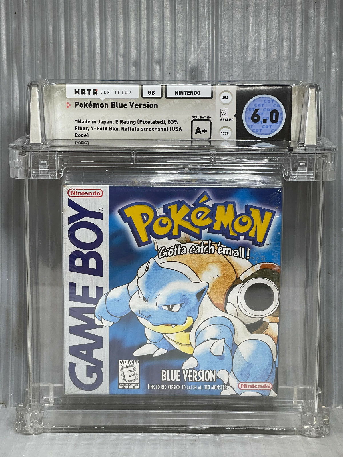 1998 Nintendo Game Boy Pokemon Blue WATA 6.0 A+0