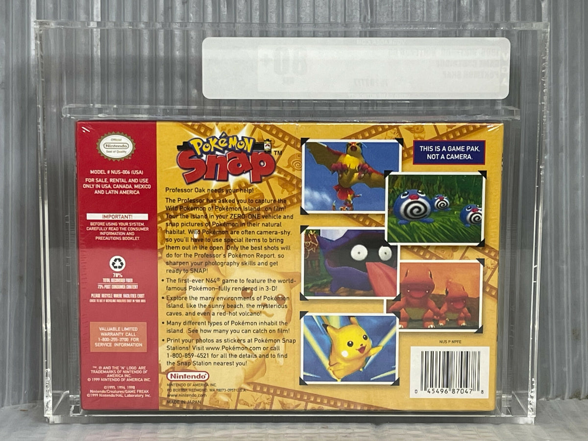 1999 Nintendo 64 Pokemon Snap 1st Print 78% Total Fiber VGA 80+1