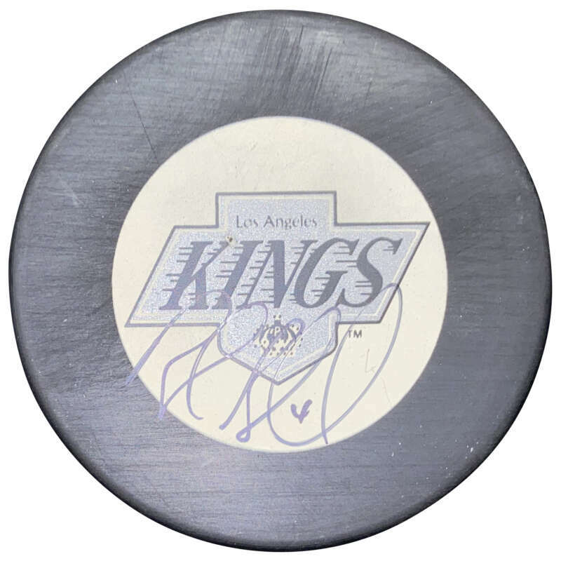 Rob Blake Signed Autographed Kings Hockey Puck JSA 0