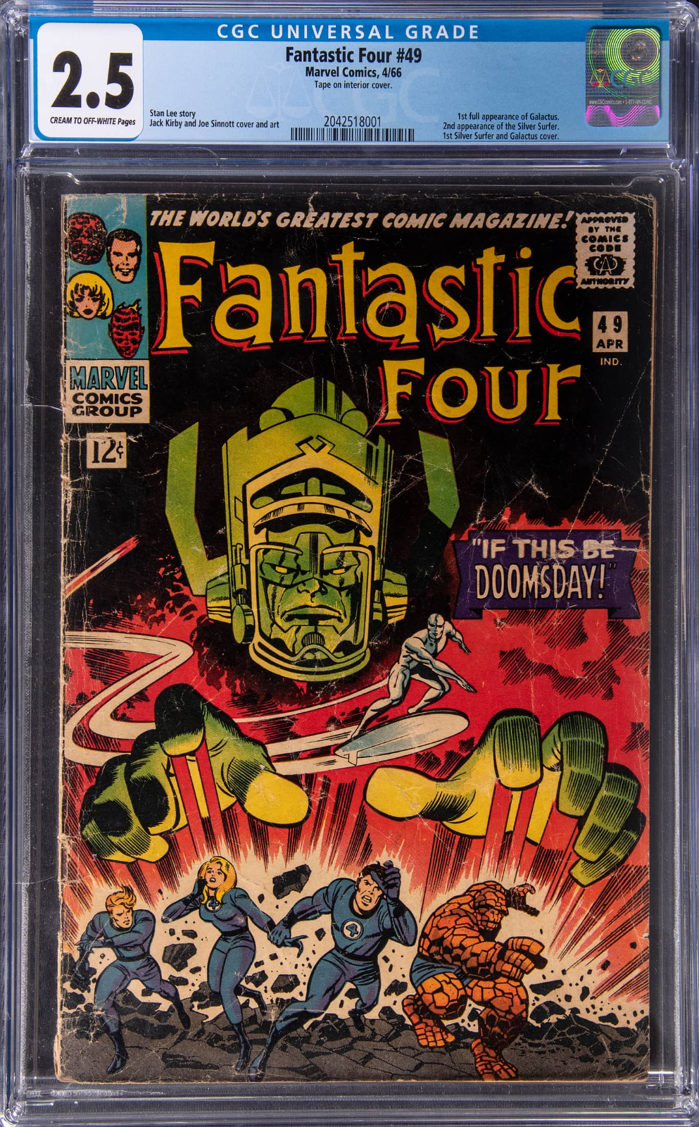 1966 Fantastic Four #49 Silver Surfer CGC 2.50