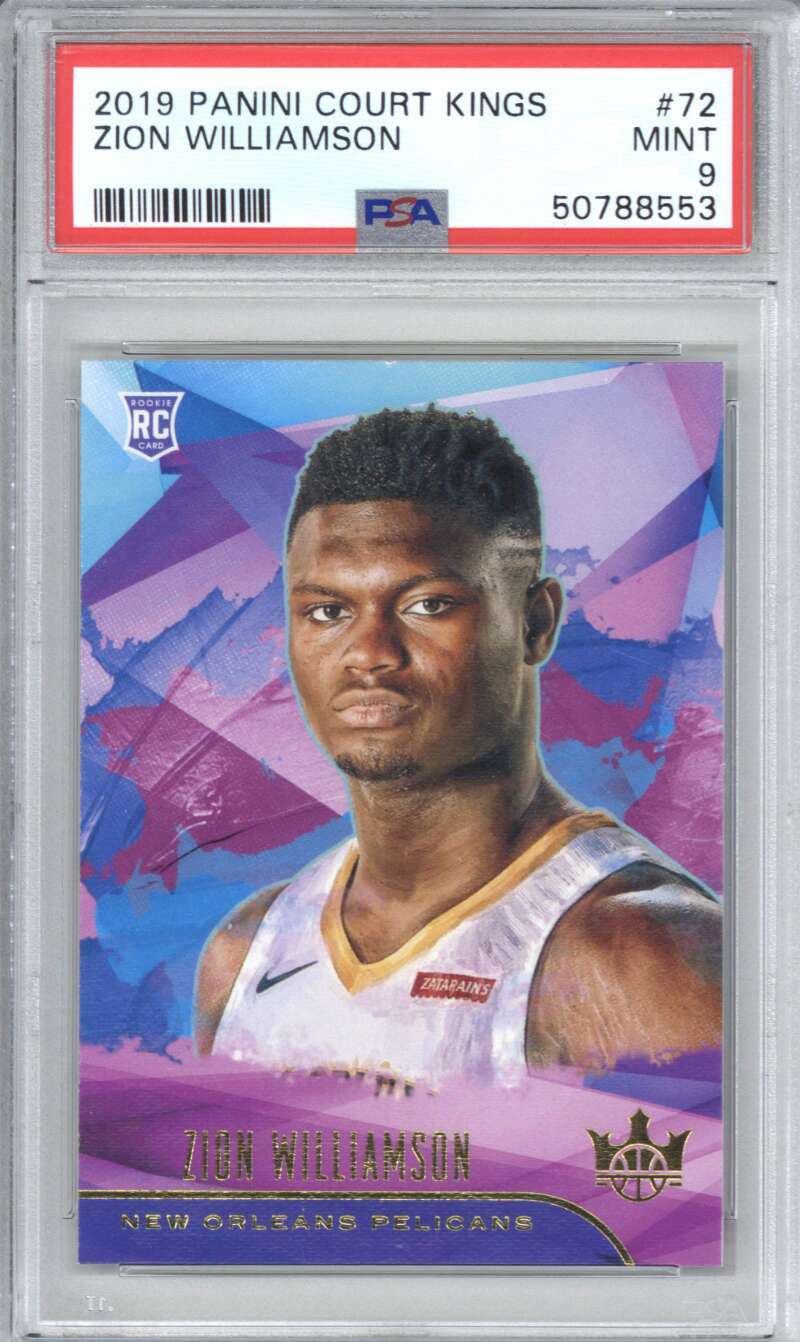 2019 Panini Court Kings 72 Zion Williamson PSA 9 0