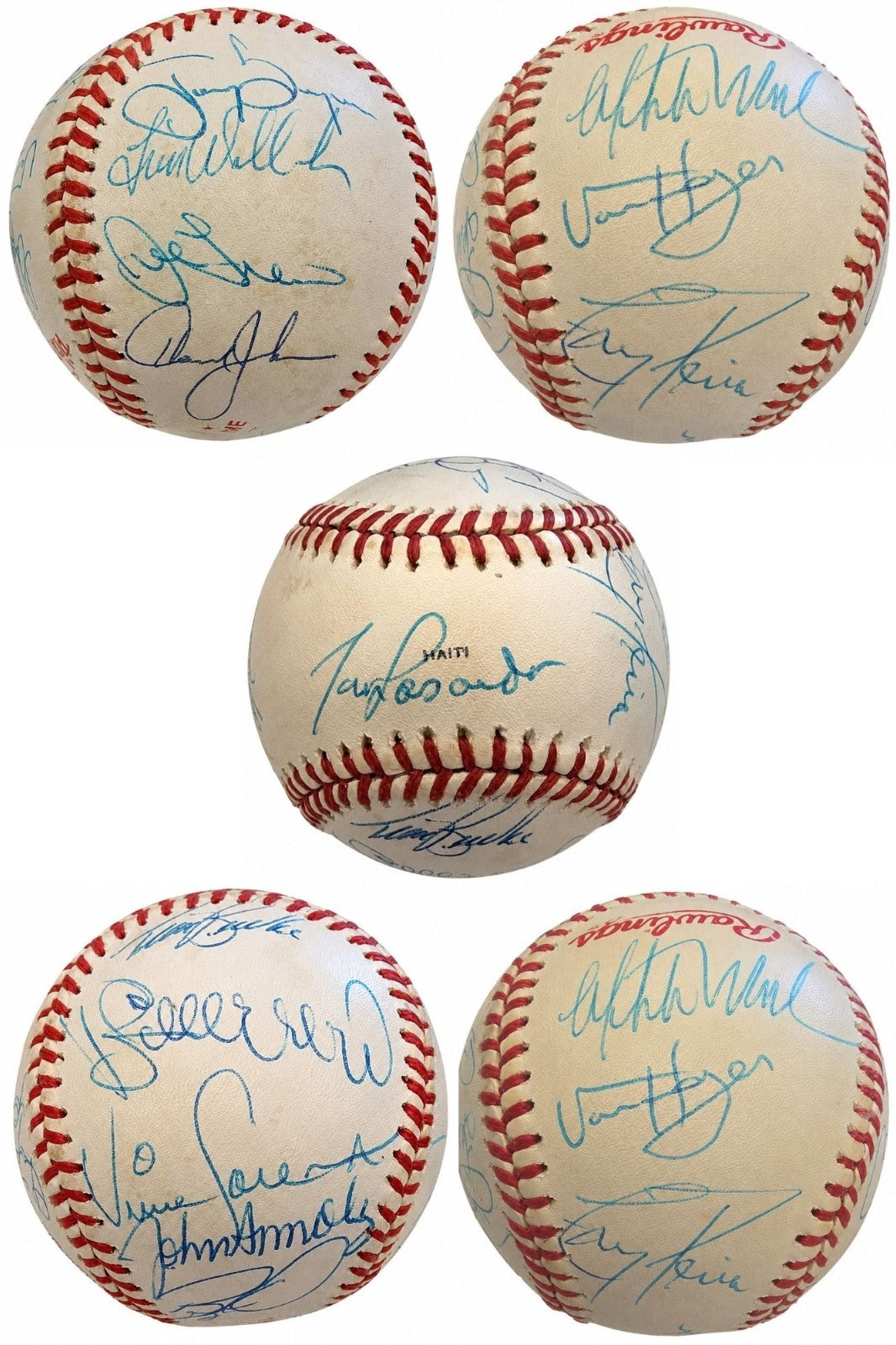 1989 NL All Star Team Signed Auto Baseball Gwynn Larkin Smoltz Dawson JSA0