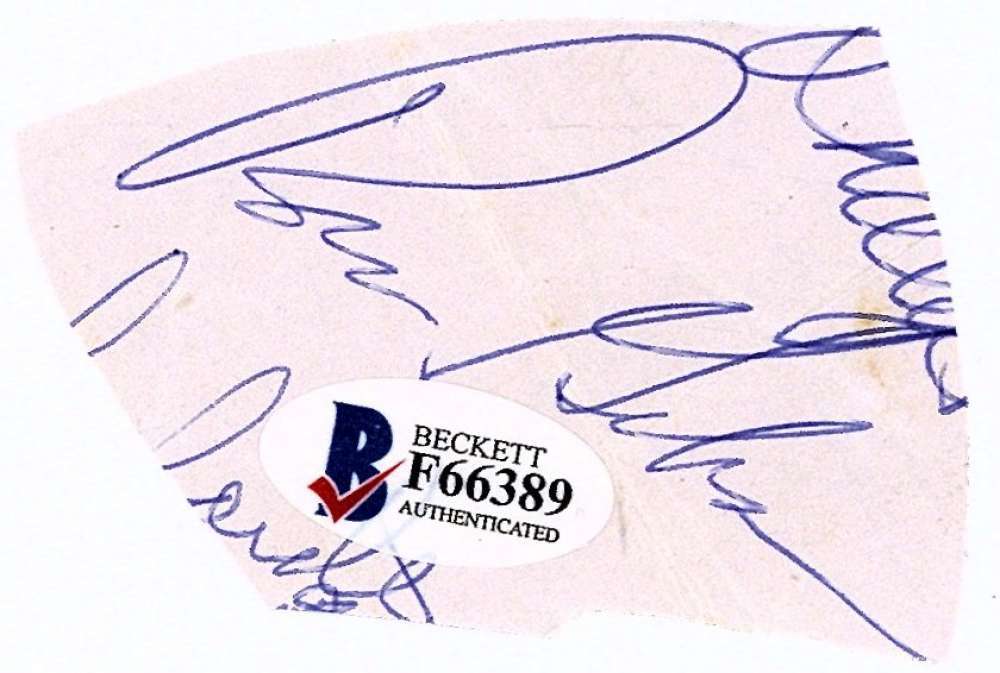 Sparky Lyle Signed Autographed 1.5x2.5 Yankees Album Page Beckett BAS 1