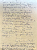 Amos Stagg Jr Signed Handwritten 4 Page Letter NCAA Stagg Sr Content JSA0