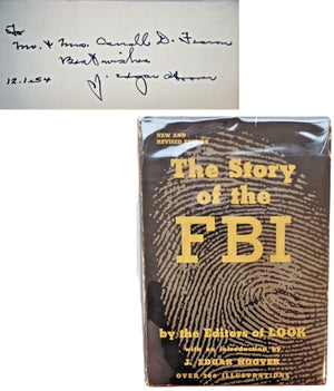 J Edgar Hoover Signed Auto The Story of the FBI Hardcover Book JSA