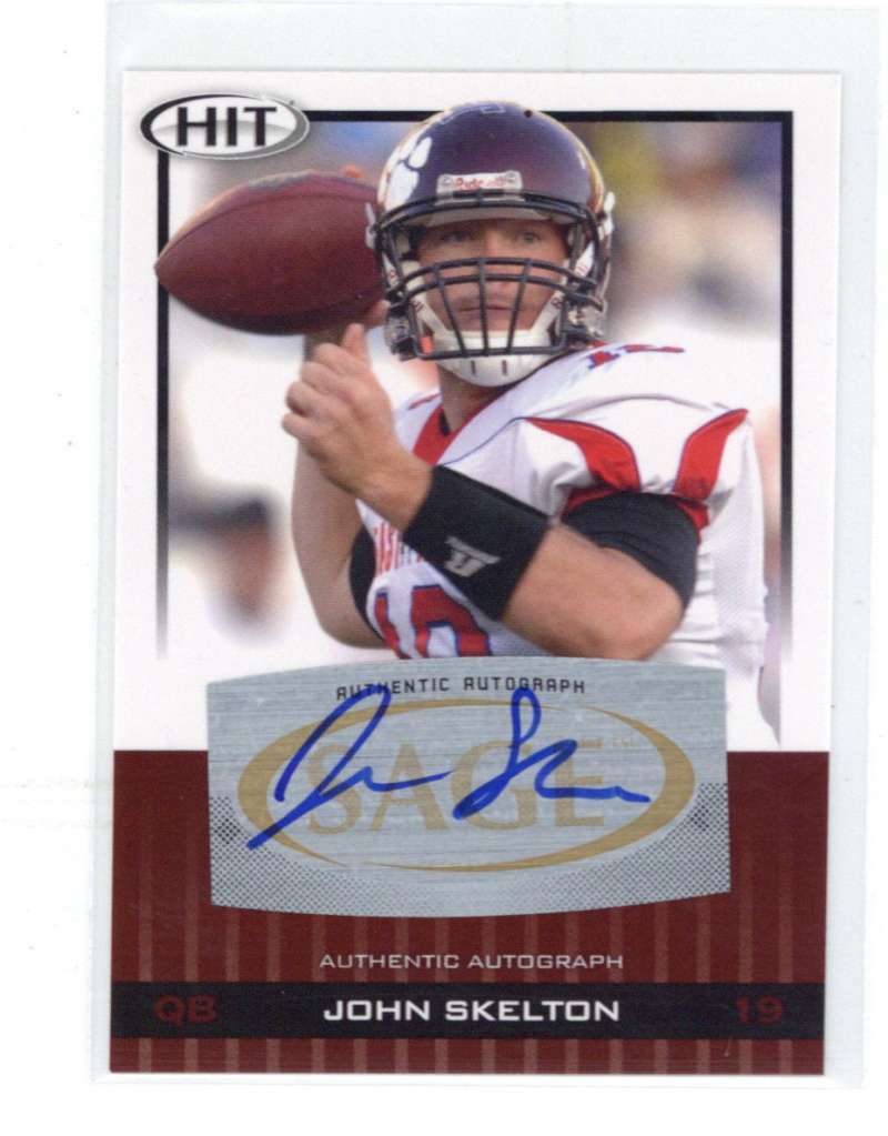 John Skelton Signed Auto 2010 Sage Rookie Card 0