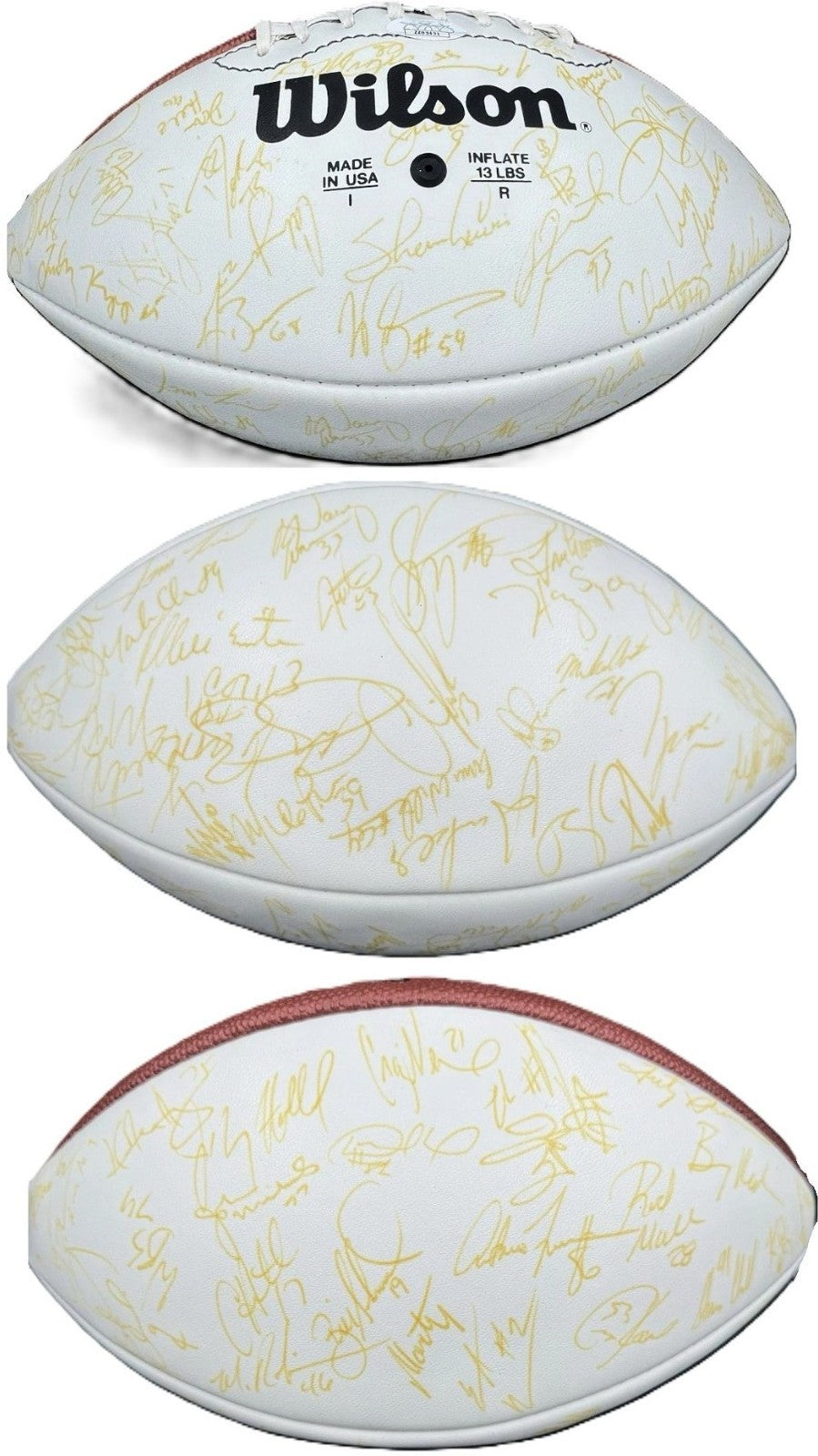 1996 Green Bay Packers Signed Auto Super Bowl XXXI Football Favre White JSA0