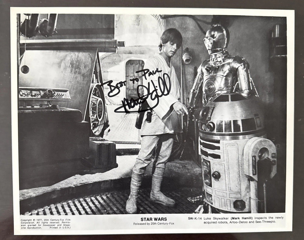 Mark Hamill Signed Auto 8x10 Star Wars Promo Still Photo Grad LOA0