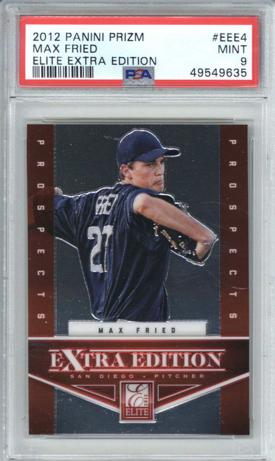 2012 Panini Prizm Elite Extra Edition EEE4 Max Fried PSA 90