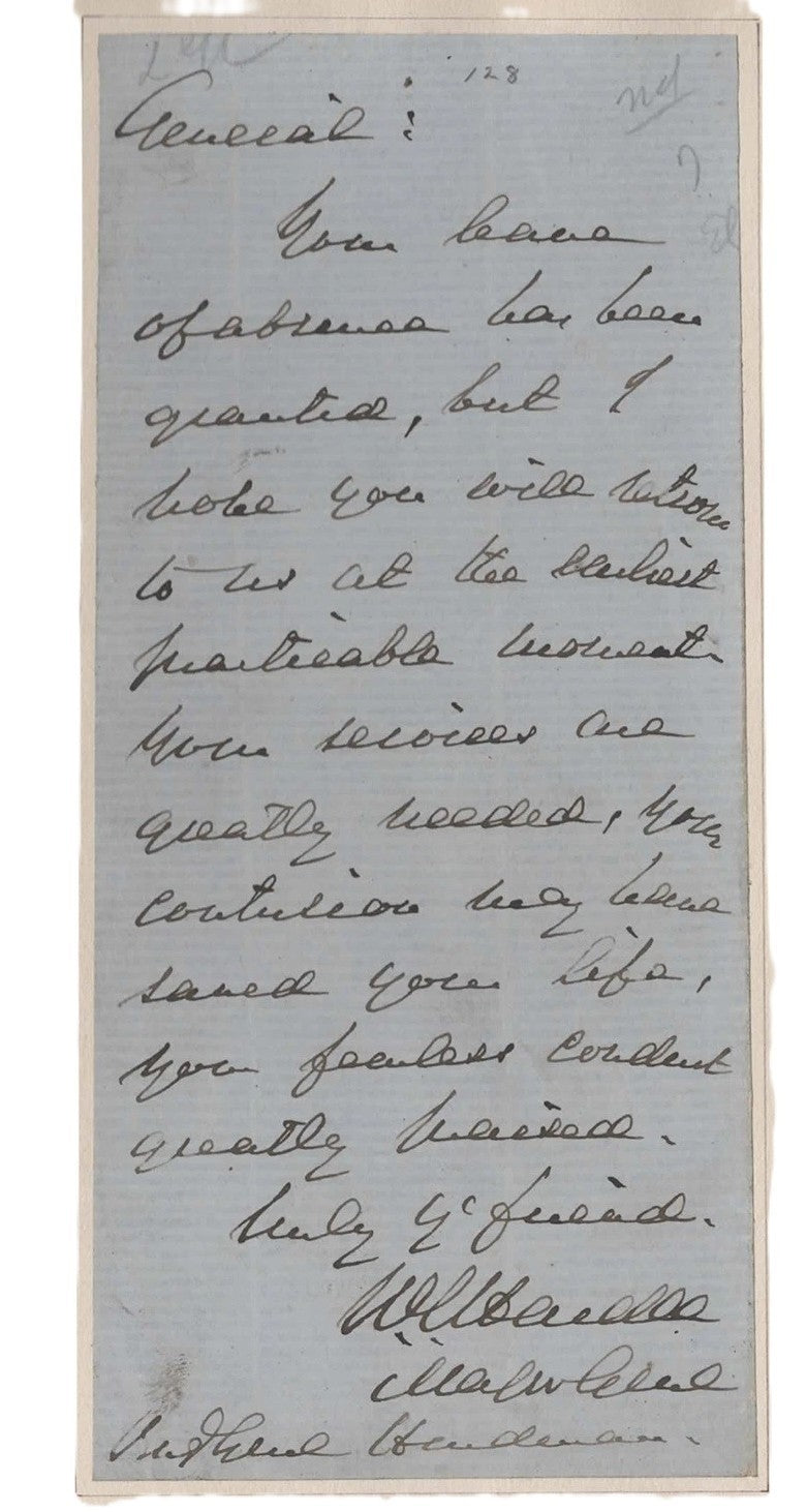 General William Hardee Signed Auto Handwritten Civil War Letter Grad LOA0