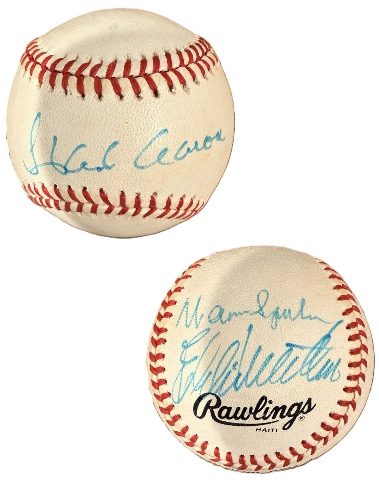 1950s Braves Aaron Spahn Mathews Signed Auto ONL Baseball Beckett BAS0
