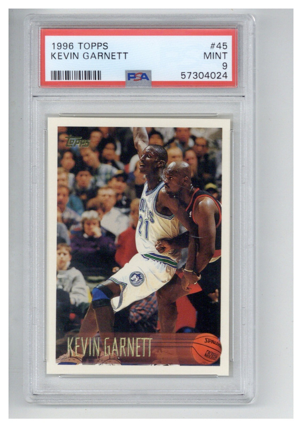1996 Topps 45 Kevin Garnett PSA 90