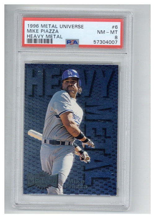 1996 Metal Universe Heavy Metal Mike Piazza PSA 80