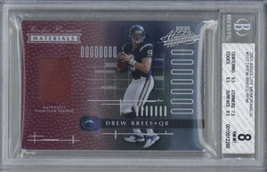 Drew Brees 2001 Absolute #152 Rookie Patch Card RC /850 BGS 8