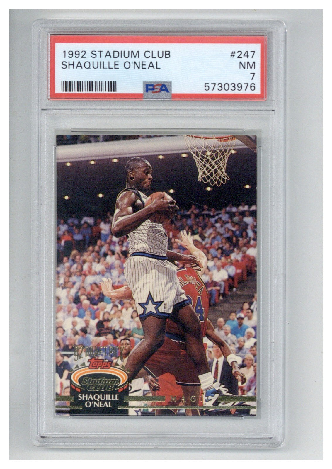 1992 Stadium Club 247 Shaquille O'Neal PSA 70