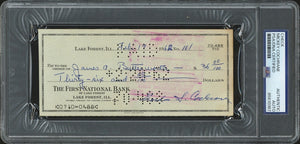 Mickey Cochrane Signed Auto 1962 Personal Bank Check PSA DNA Encapsulated