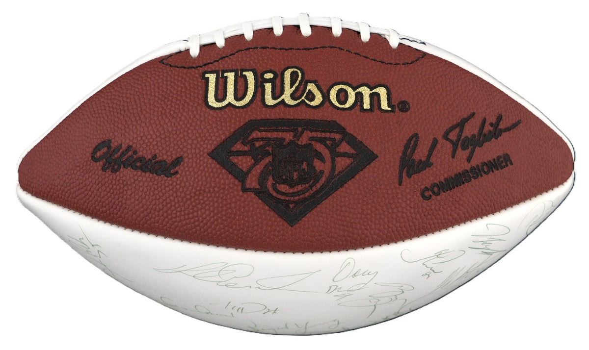 1994 Super Bowl Champion 49ers Team Signed Auto Football Young Rice Sanders GRAD3
