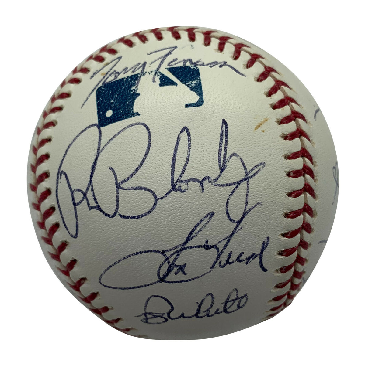 Yankee Greats Signed Griffey Tresh Lopez Downing Rivers OML Baseball JSA 1