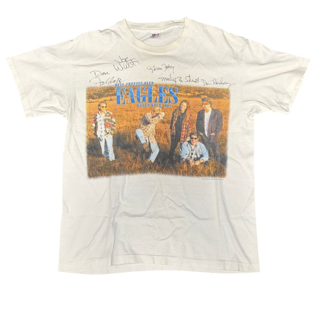Eagles Group Signed 1994 Tour T Shirt Frey Henley Walsh +2 Beckett BAS0