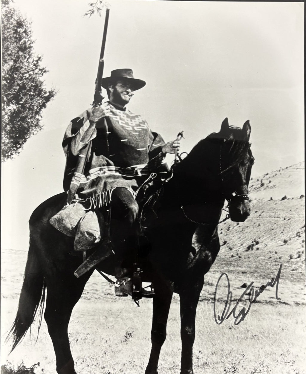 Clint Eastwood Signed 16x20 Photograph Rawhide Beckett BAS LOA0