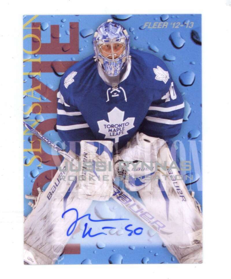 Jussi Rynnas Signed Auto 2012 13 Fleer Retro 0