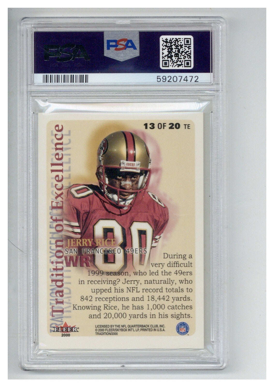 2000 Fleer Rookie Retro 1 Chad Pennington PSA 81