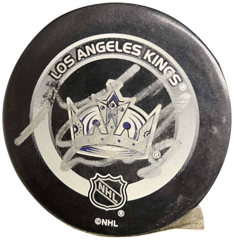 Mike Weaver Signed Auto Kings Hockey Puck Beckett BAS 0