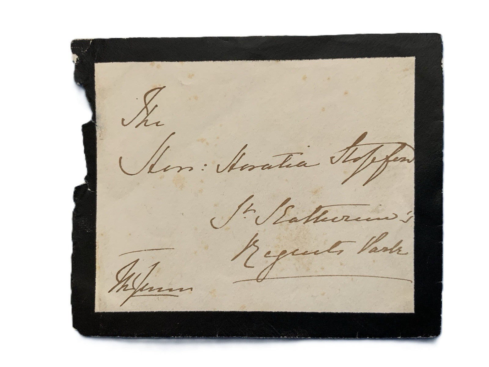 Queen Victoria Signed Auto Handwritten 2.5x3.5 Addressed Envelope Grad LOA0