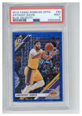 2019 Panini Donruss Optic 90 Anthony Davis Blue Velocity PSA 90