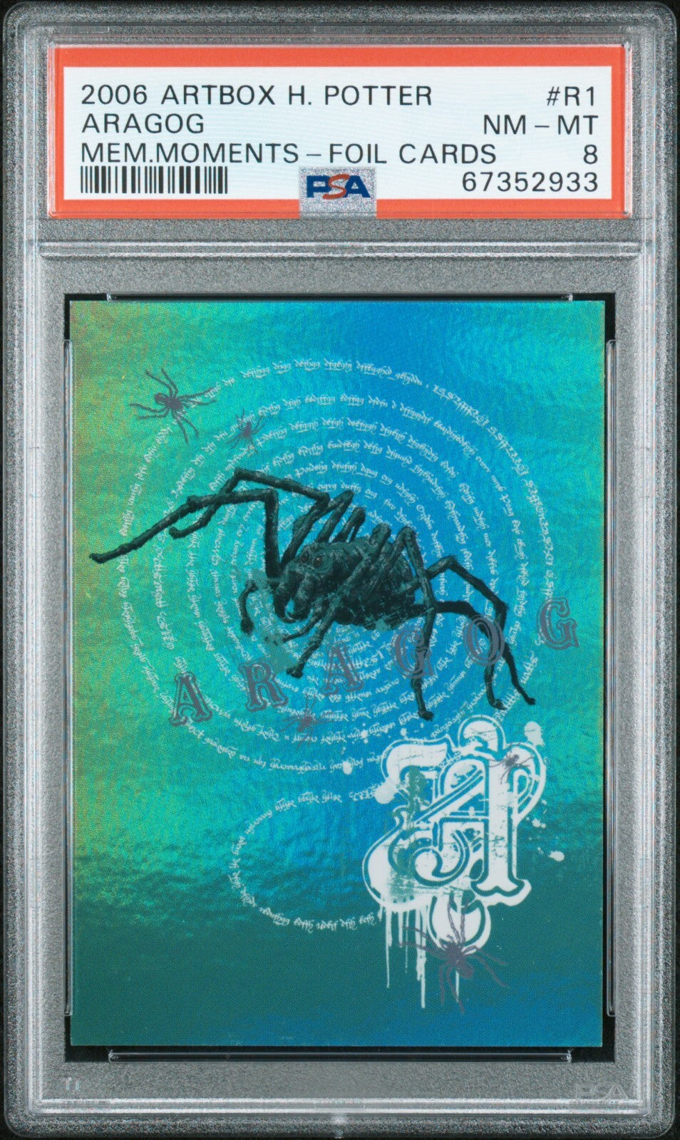 2006 ARTBOX HARRY POTTER MEMORABLE MOMENTS FOIL R1 ARAGOG PSA 80