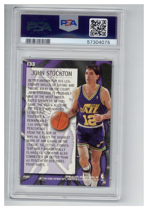 1996 Metal 133 John Stockton PSA 91