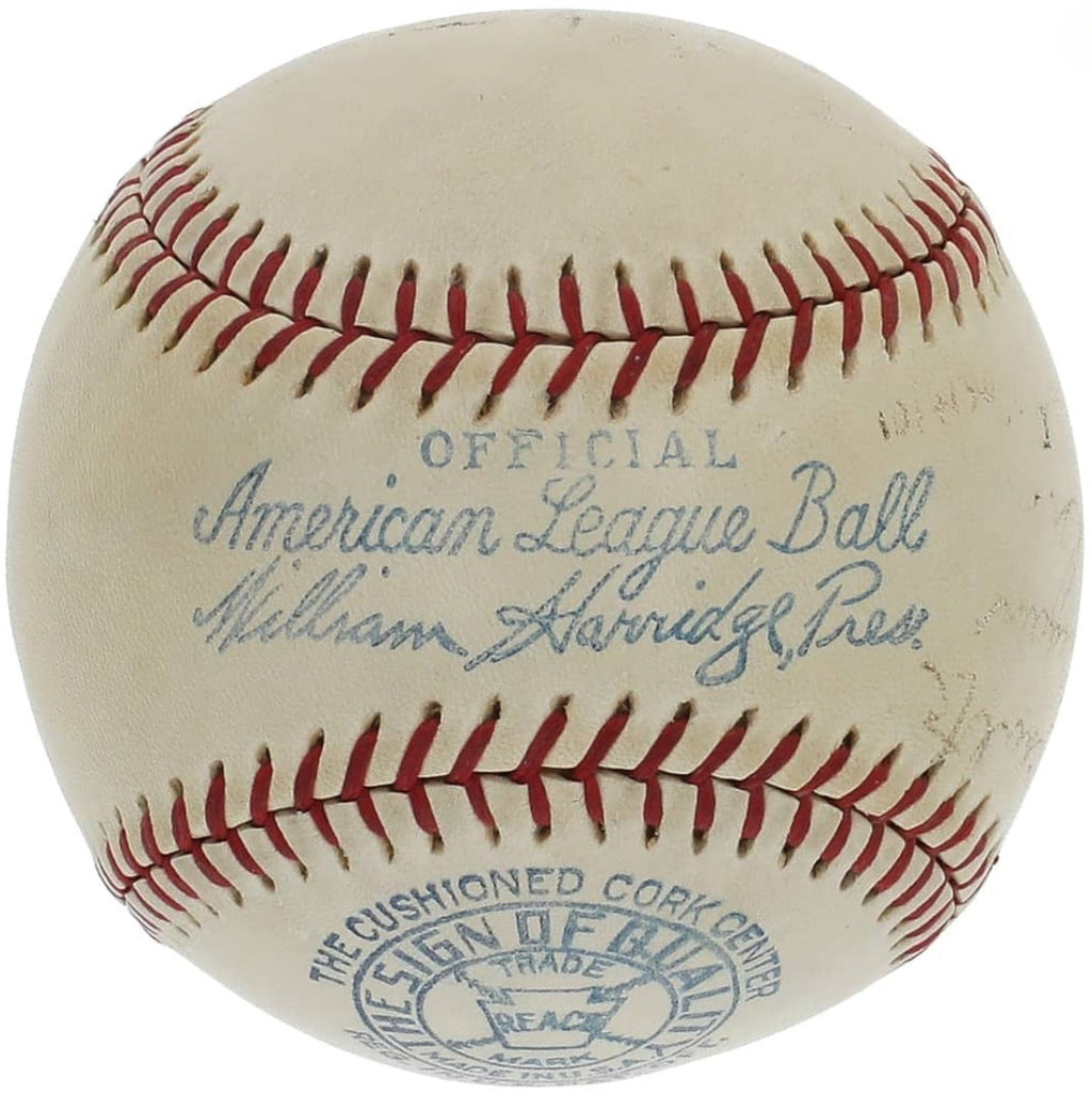 1938 WS Champion NY Yankees Signed OAL Baseball Gehrig Ruffing PSA PSA/DNA5