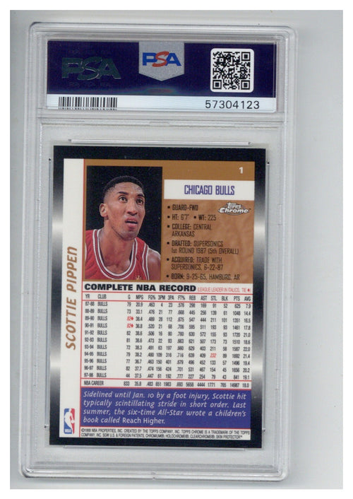 1998 Topps Chrome 1 Scottie Pippen PSA 81