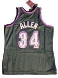 Ray Allen Signed Mitchell & Ness Rookie Era 1996 97 Bucks Jersey Beckett BAS0