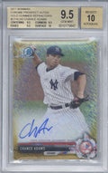 2017 Bowman Chrome Prospect Auto Gold Shimmer Refractor Chance Adams BGS 9.5 10 0