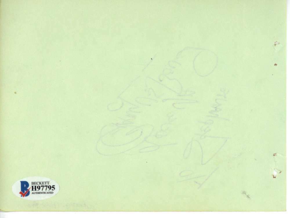 Gary U.S. Bonds Signed Autographed 4x6 New Orleans Album Page Beckett BAS 1