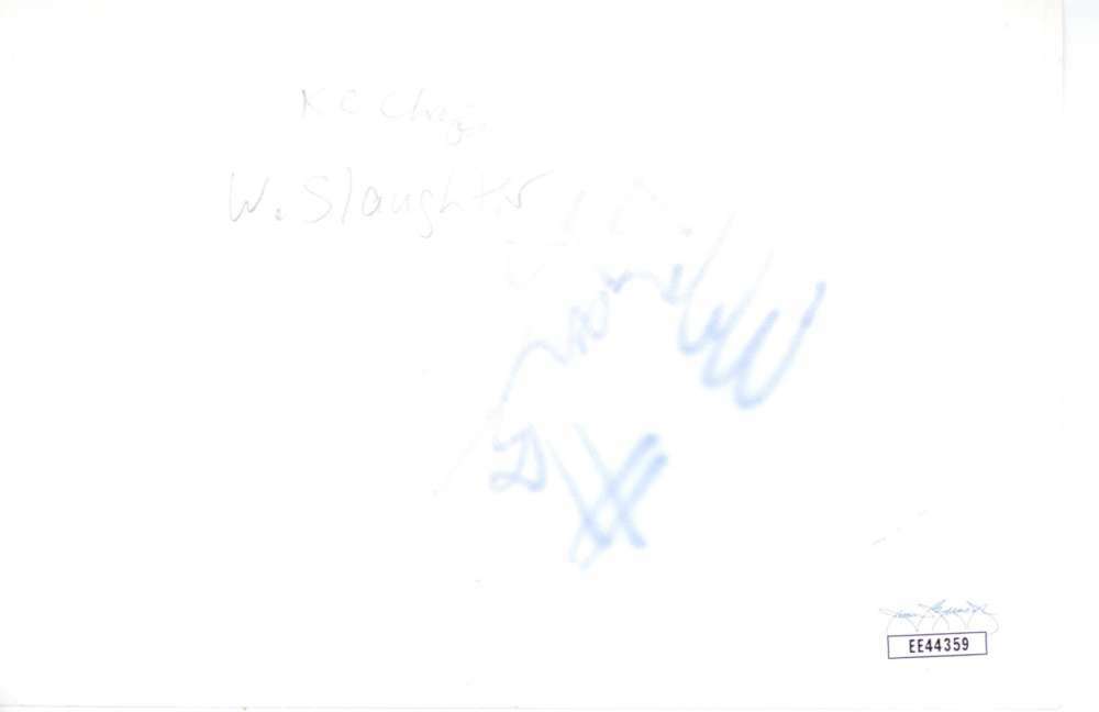 Webster Slaughter Signed Autographed 4x6 Index Card JSA 1