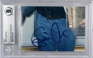 Eric Clapton Signed 3x5 Photograph Cut Beckett BAS Encapsulated